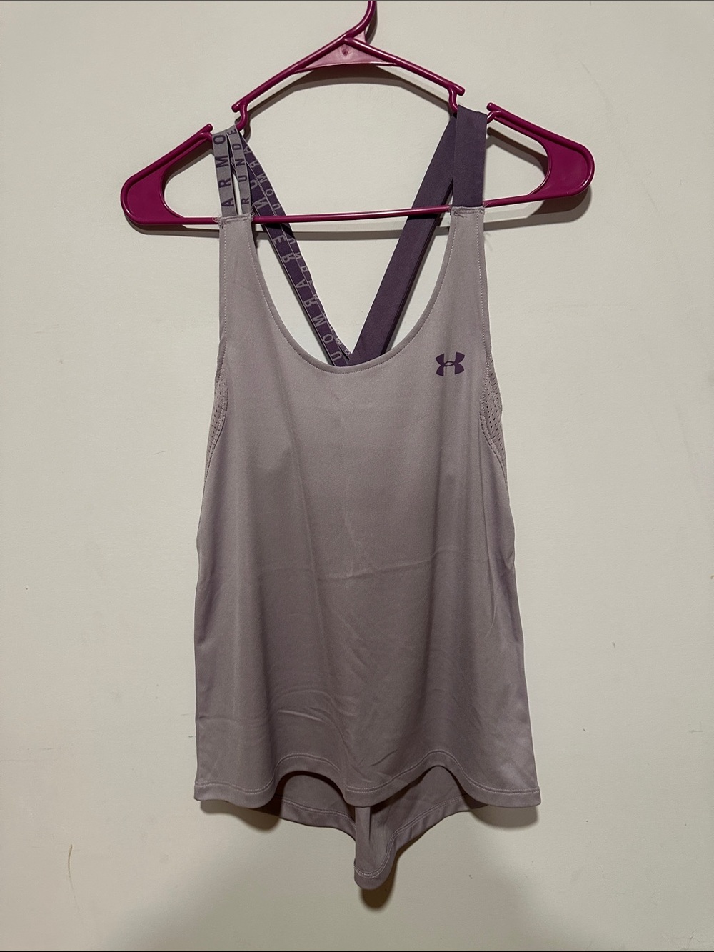 Under Armour Lilac Crossback Performance Tank Top